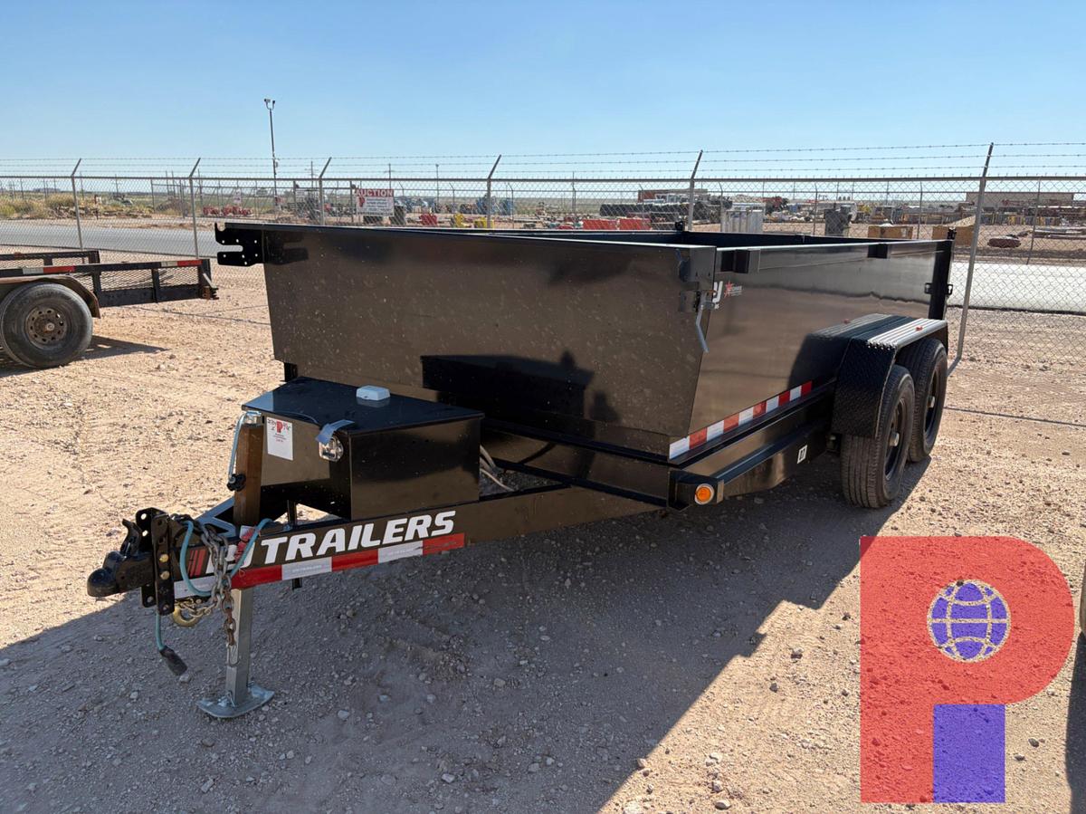 Used 2025 PJ TRAILERS 14’ X 7’ T/A BUMPER PULL DUMP TRAILER