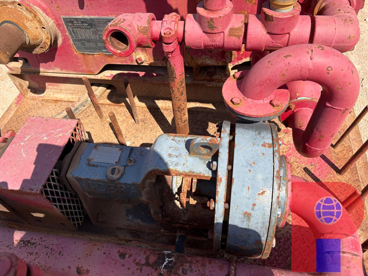 Used NATIONAL OILWELL JWS-185 TRIPLEX PUMP UNIT, SKIDDED