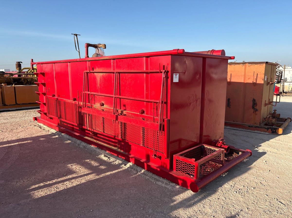 Used 18’ x 6’ x 6’ 2-compartment reverse pit, skidded