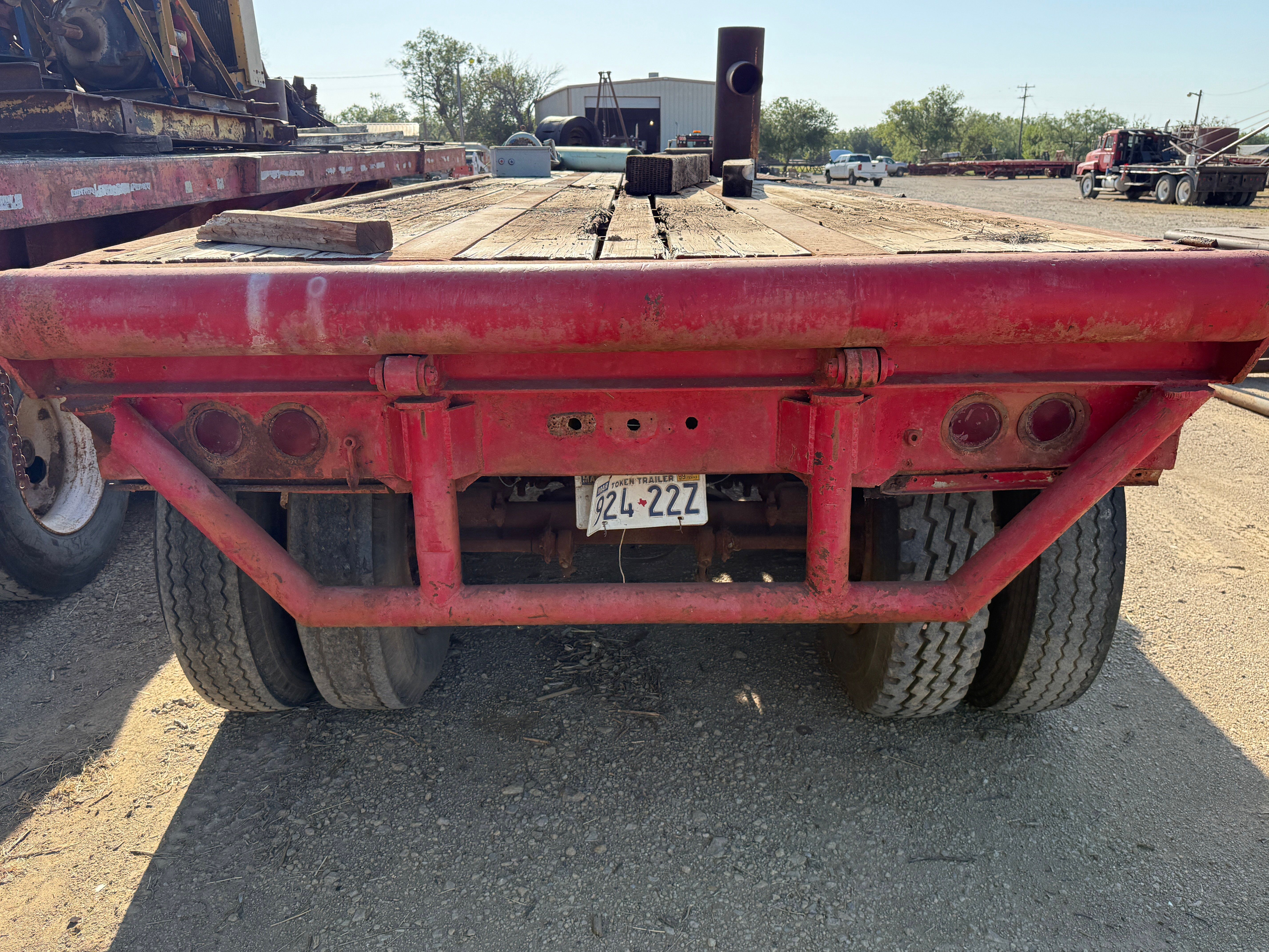 Used SHOPMADE 36’ x 96” T/A FLATBED OILFIELD FLOAT