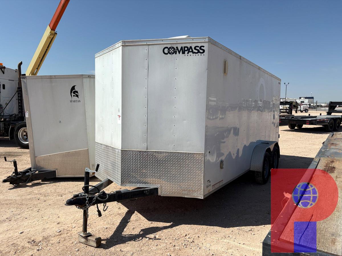 Used 2023 LGS 16’ X 7’ T/A BUMPER PULL ENCLOSED TRAILER