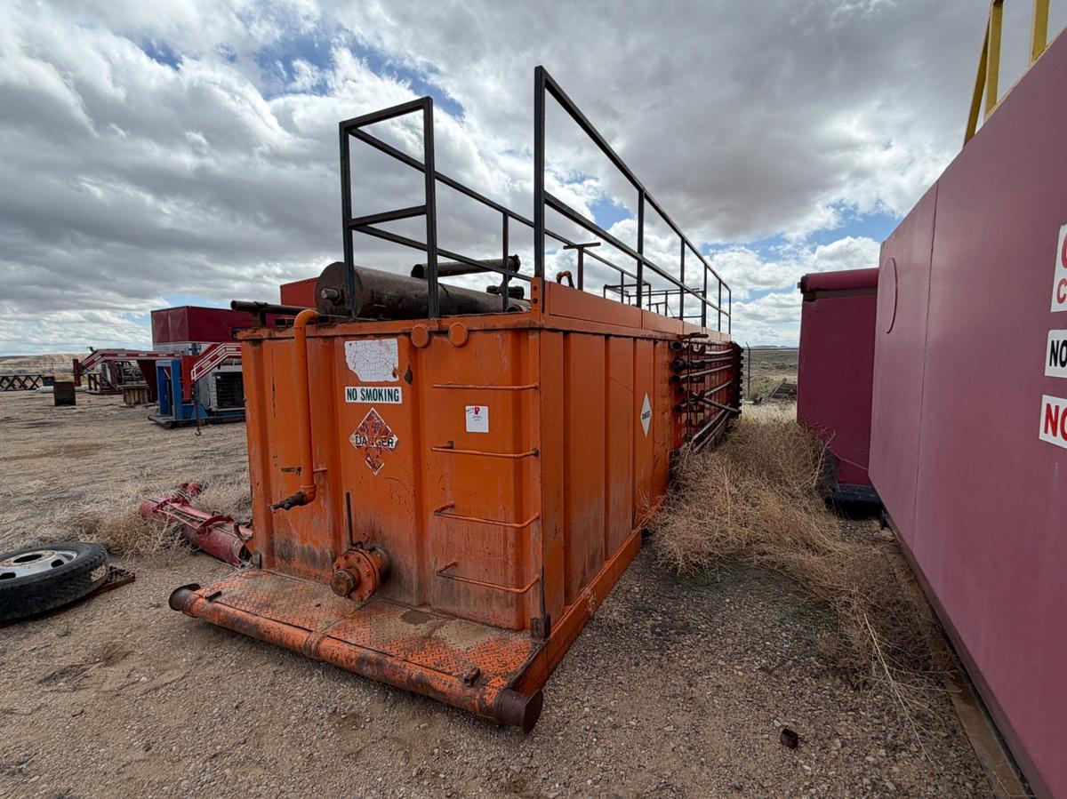 Used 35’x7x5h 3 comp. Open Top Pit