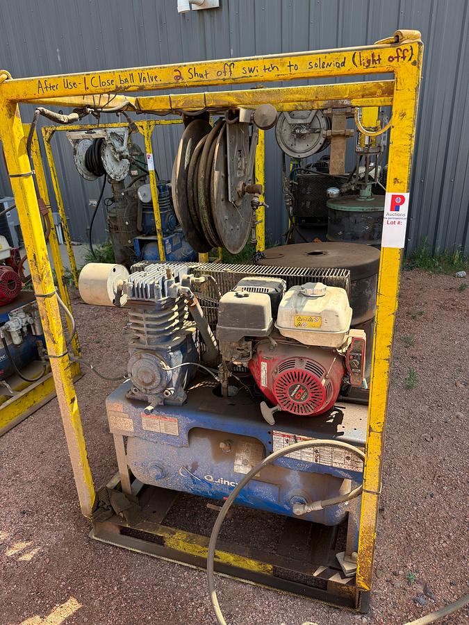 Used 4.6’ x 4.6’ QUINCY MOD G213H30HCB COMPRESSOR SKIDDED W/ (1) BBL OF CERTIFIED GREASE