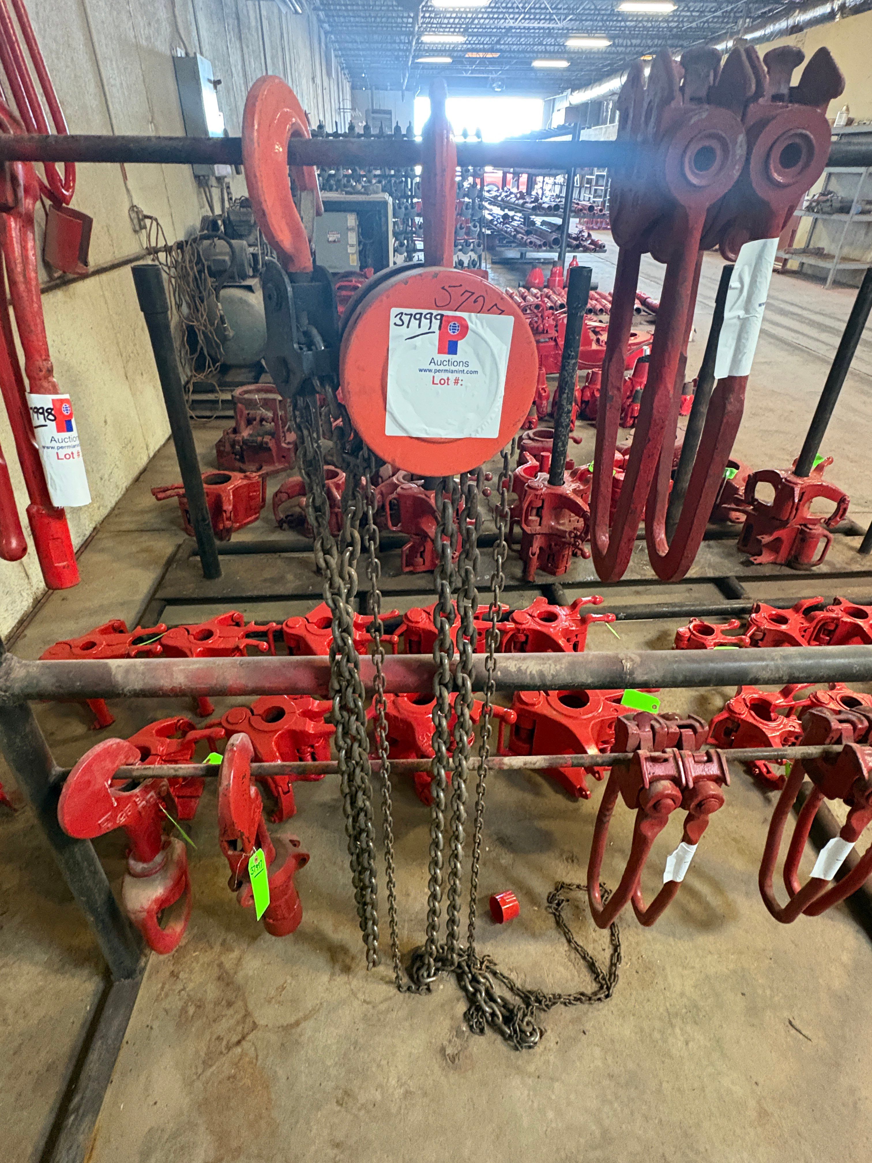Used CM 5-ton chain hoist