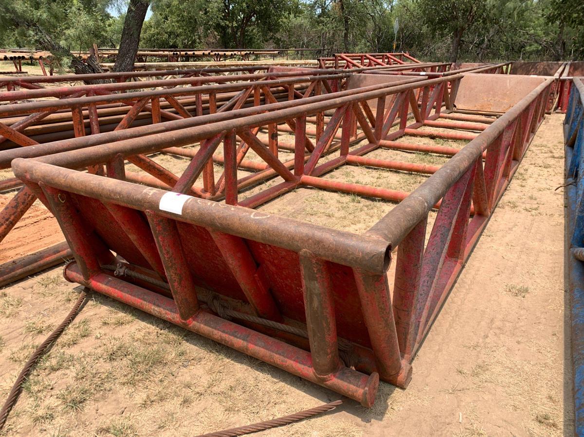 Used 40’ x 8’ x 3’ Skidded Pipe Tub