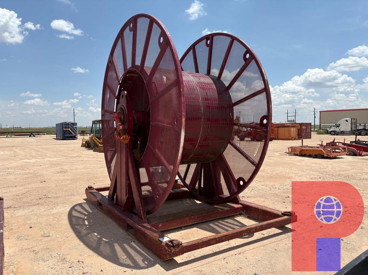 Used 14.5’ X 8.5’ HYDRAULIC SPOOLING SKID W/ 9’ X 70” SPOOL