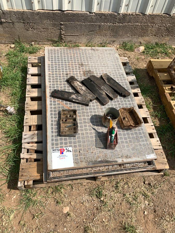 Used (7) Pallets of Cam Parts, Exhaust, Come Along, Rig Lights, And Hydraulic Hoses
