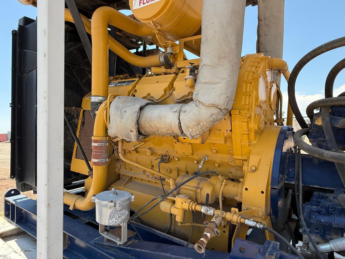 Used CATERPILLAR C32 ACERT 1200-HP HYDRAULIC POWER UNIT F/ CANRIG TOP DRIVE SKIDDED