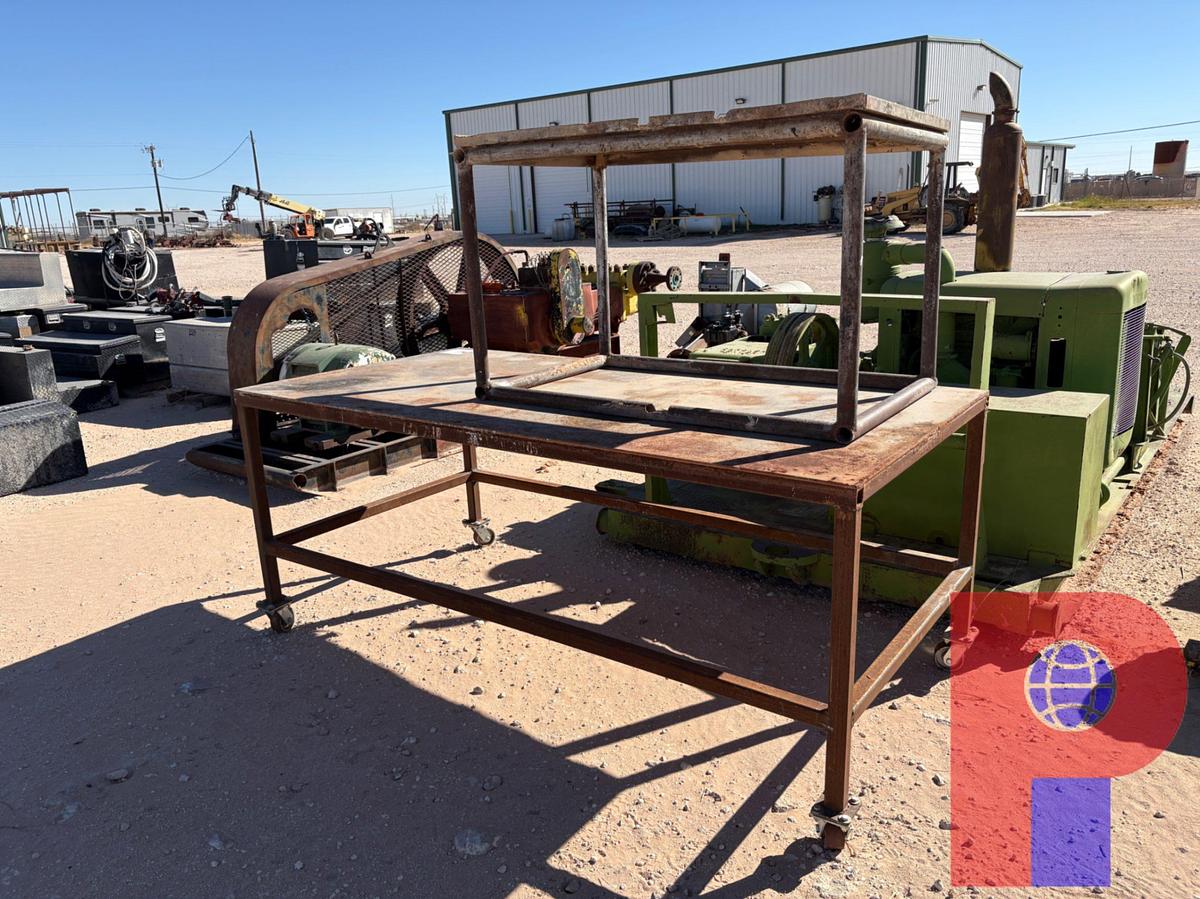 Used 8’ X 4’ X 41” SHOP TABLE & 4.5’ X 2.5’ X 34” SHOP TABLE