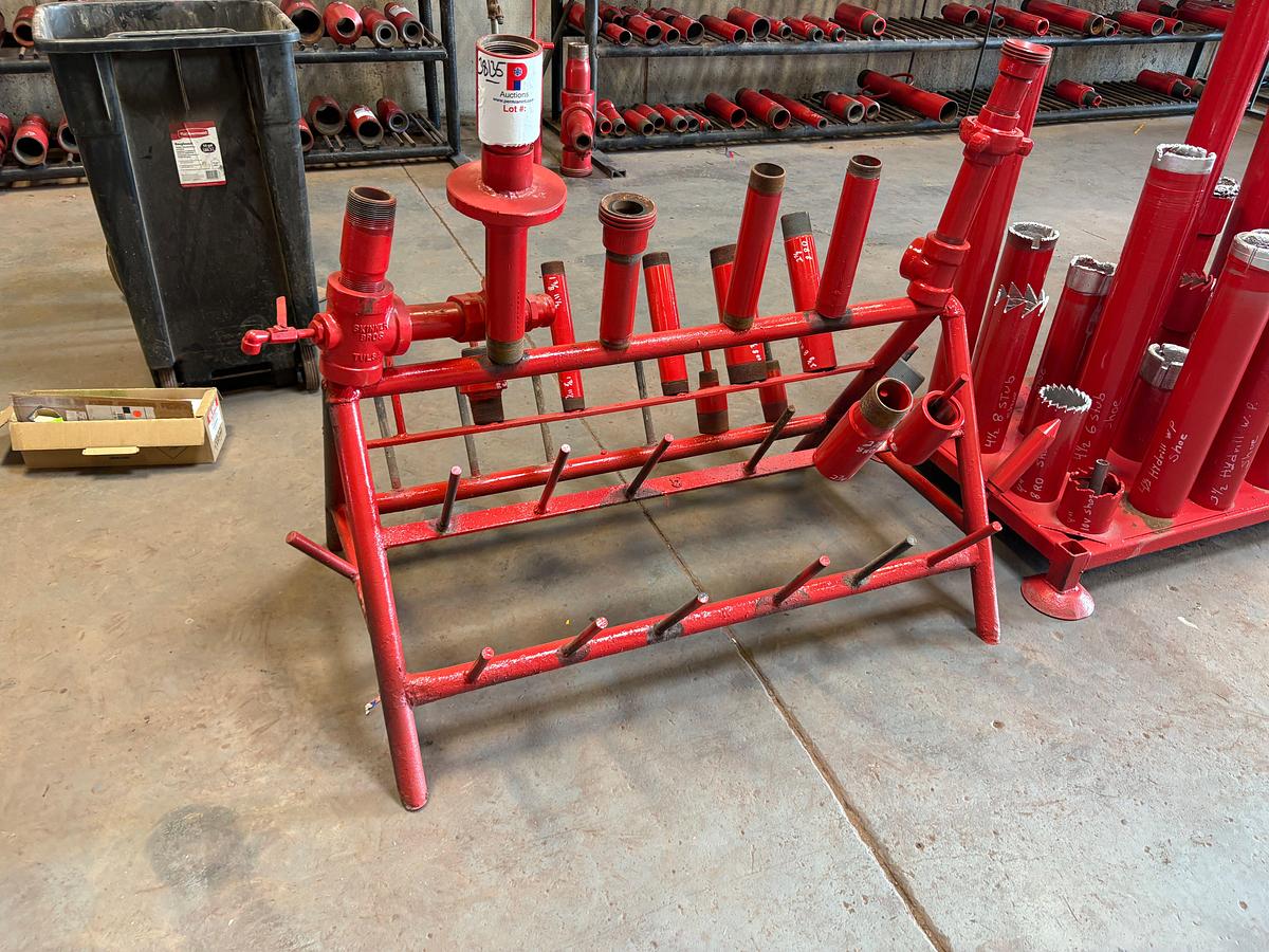 Used 4’ x 2.5’ x 2’ A-frame tool rack w/ contents