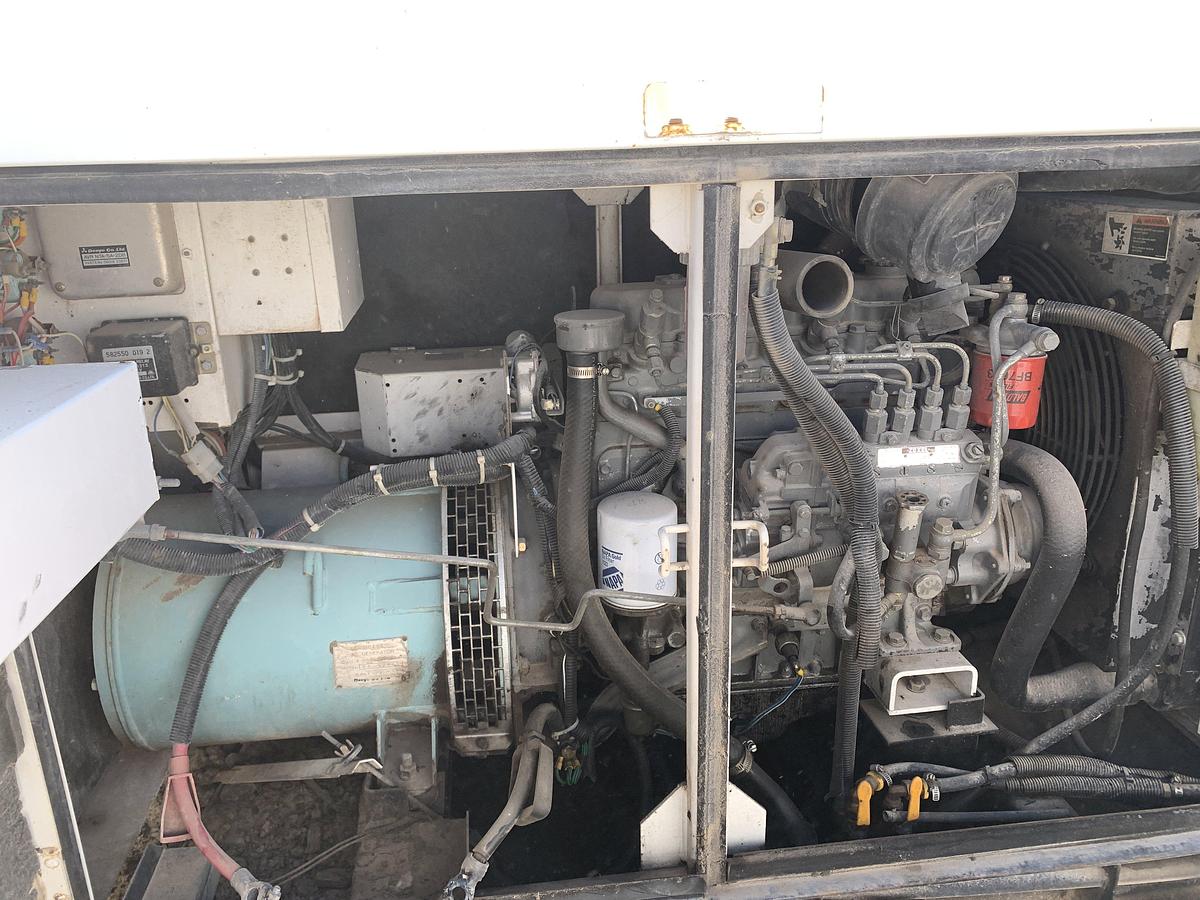 Used 2004 MQ POWER WHISPERWATT DCA-25SSIU S/A BUMPER PULL 14.4KW GENERATOR