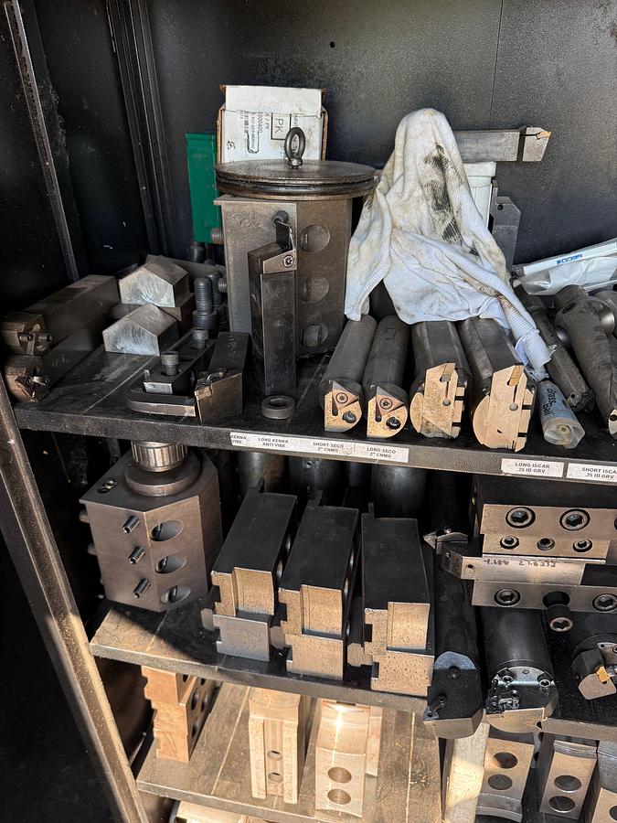 Used Lot w/ (50+) CNC LATHE CUTTING TOOLS, ADAPTERS, JAWS, BARS, & RELATED