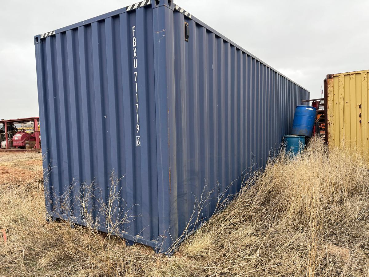 Used 40' HIGH CUBE SEA CONTAINER FULL OF WELL SERVICE RELATED PARTS & SUPPLIES