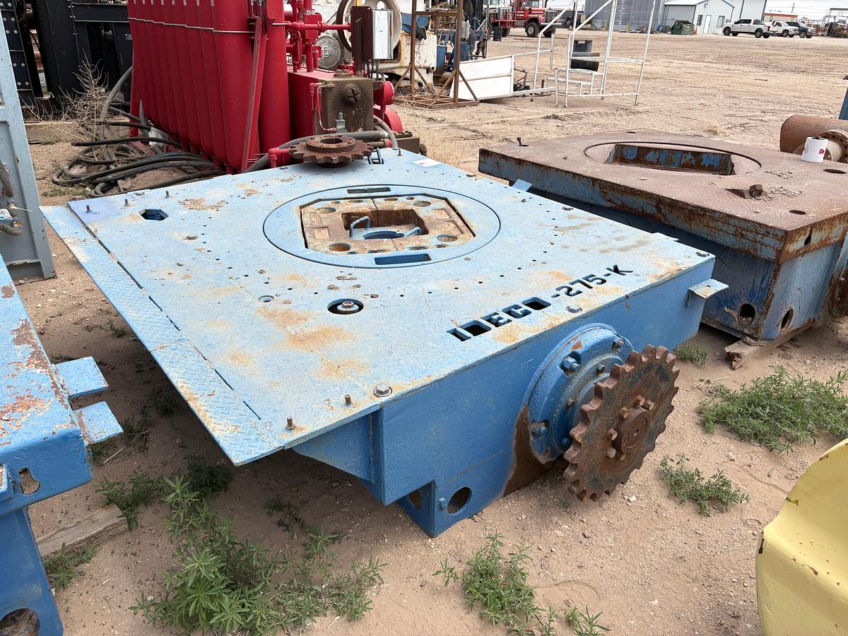 Used IDECO-275-K 27.5” rotary table W/ Varco split master bushing