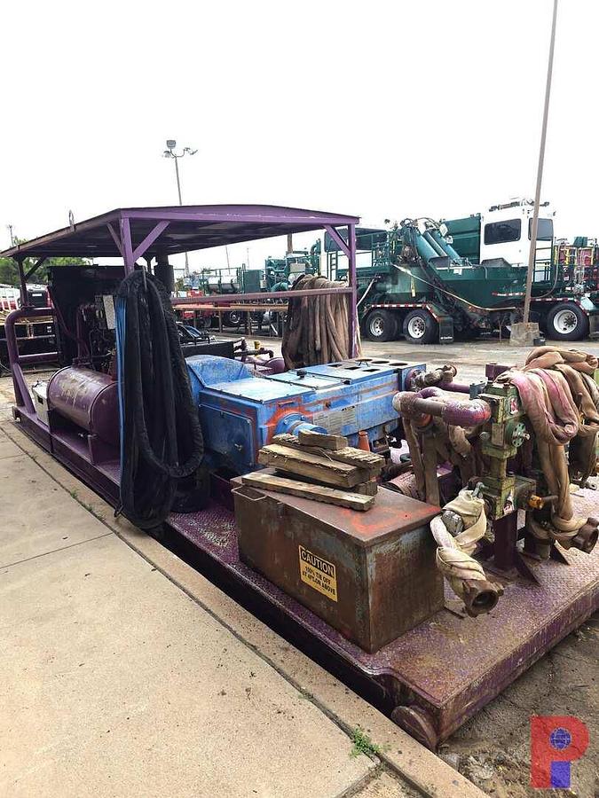Used JWS 340 TRIPLEX PUMP P/B DETROIT DIESEL SERIES 60 ENGINE,