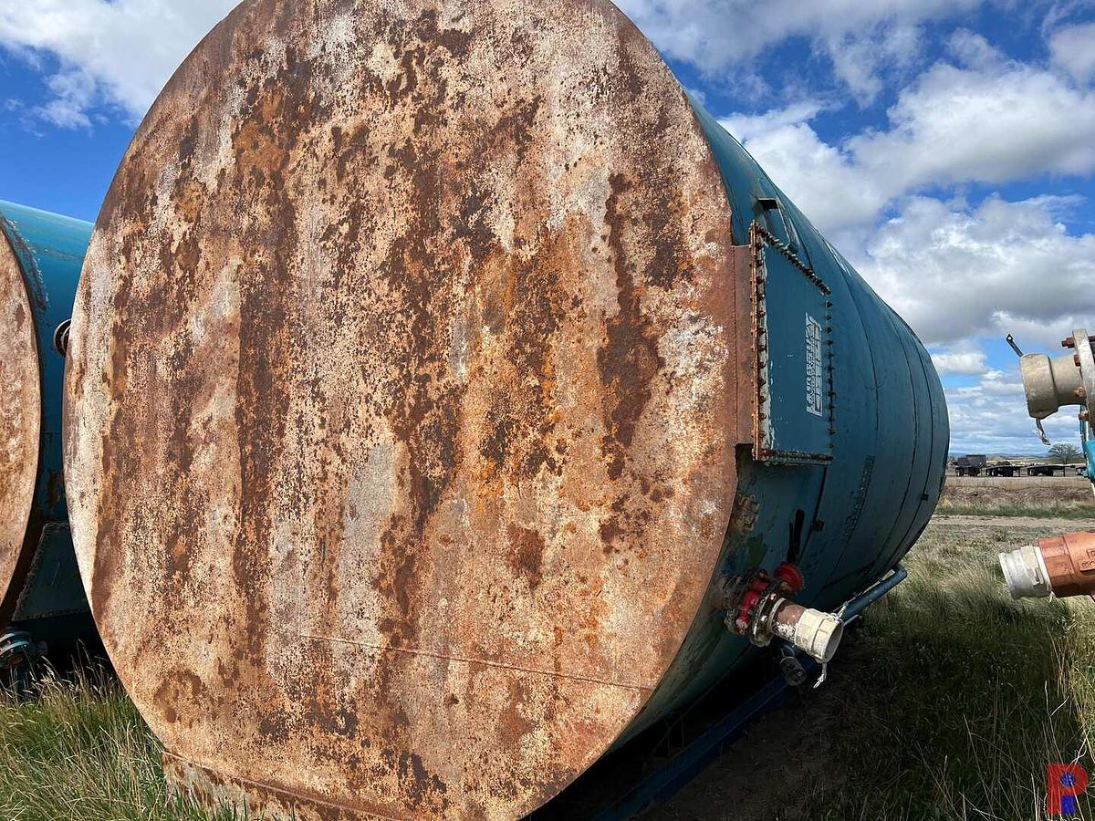 Used SKIDDED 12’DIAMETER X 20’H 400BBL VERTICAL STORAGE TANK