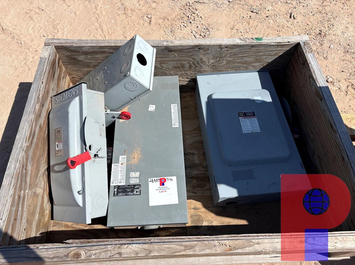 Used (4) ASSORTED HEAVY DUTY ELECTRICAL SAFETY SWITCHES
