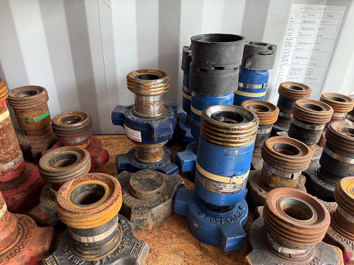 Used SHELF1- W/ (10) FIG 1502 15K WP, 1’-2” PUP JTS, (12) UNIONS, (4) 11”LG SPACER ASSY,  (4) BUTTON HEAD COUPLERS