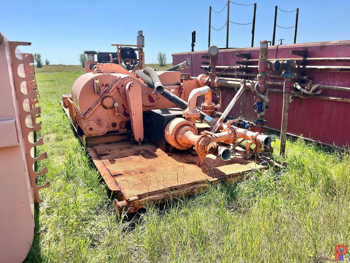 Used GARDNER DENVER PAH 5K TRIPLEX WELL SERVICE PUMP P/B DETROIT 8V92T ALLISON TRANS, SKIDDED