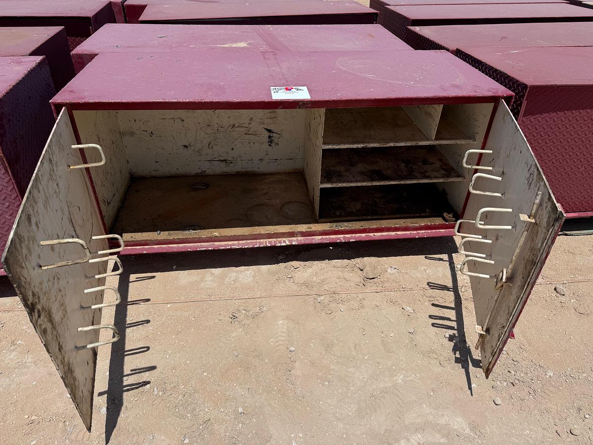 Used (2) 5’L x 2’W x 2’H STEEL 2-DOOR TOOL BOXES