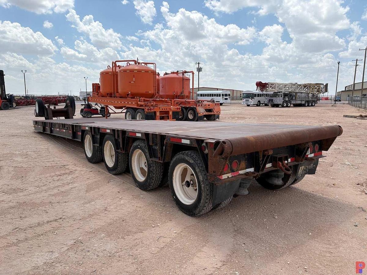 Used 2008 NEVI 43’ X 8’, ,LOWBOY TRAILER, 4 AXLES W/ROLLING TAIL BOARD