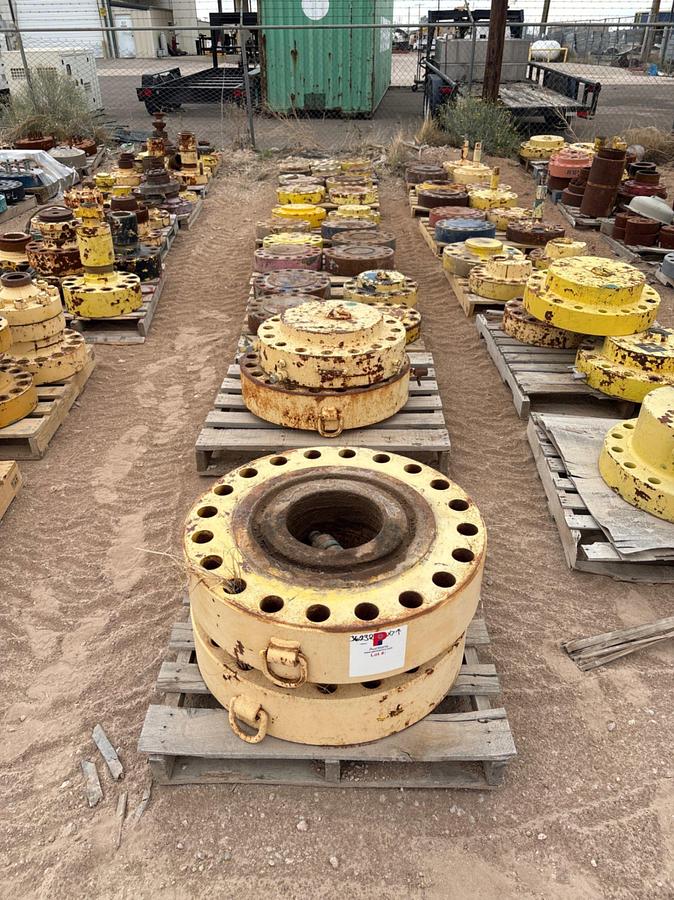 Used (7 pallets) assorted 7-1/16” to 11” blind/lift flanges