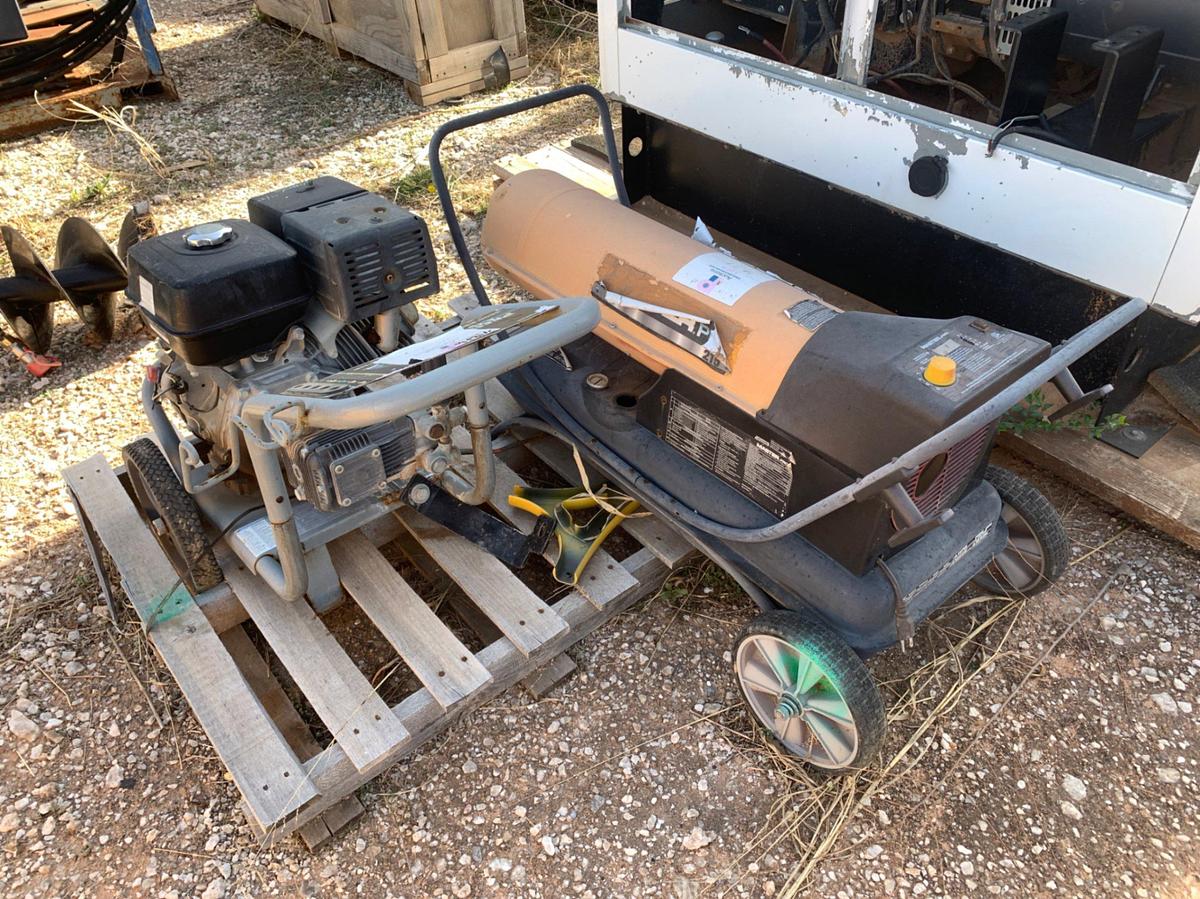 Used Pressure Wave 3600 psi Pressure Washer and MASTERPRO 215 Shop Heater