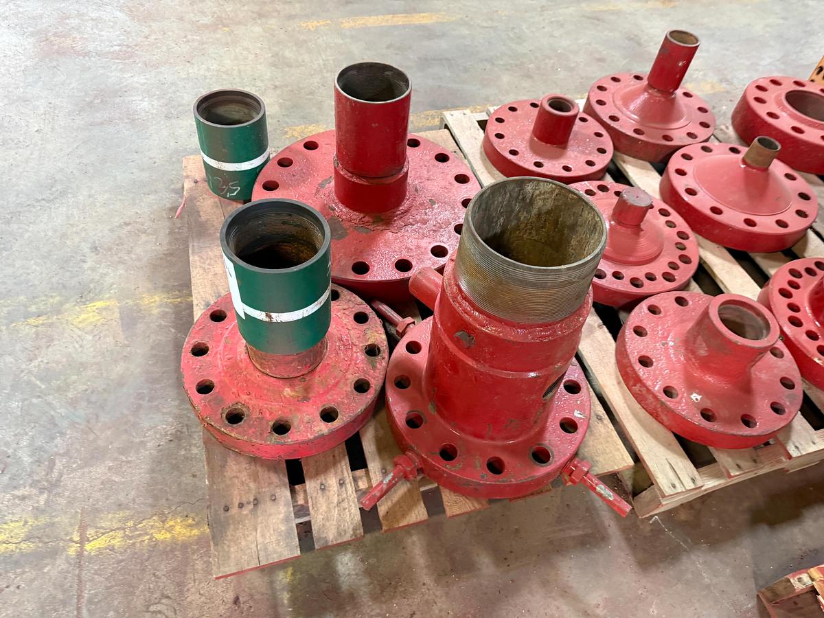 Used (3) PALLETS OF 7-1/16” & RELATED WELL HEAD ADAPTER FLANGES