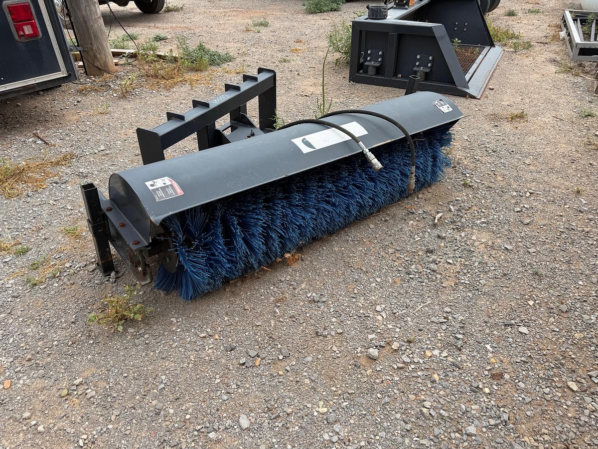 Used 6’ skid steer broom attachment