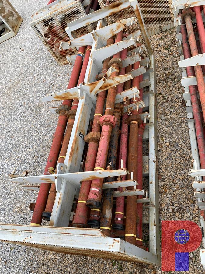 Used (53) PUP JTS. OF 3” FIG 1502 15K WP FLOW IRON ON TRANSPORT RACK