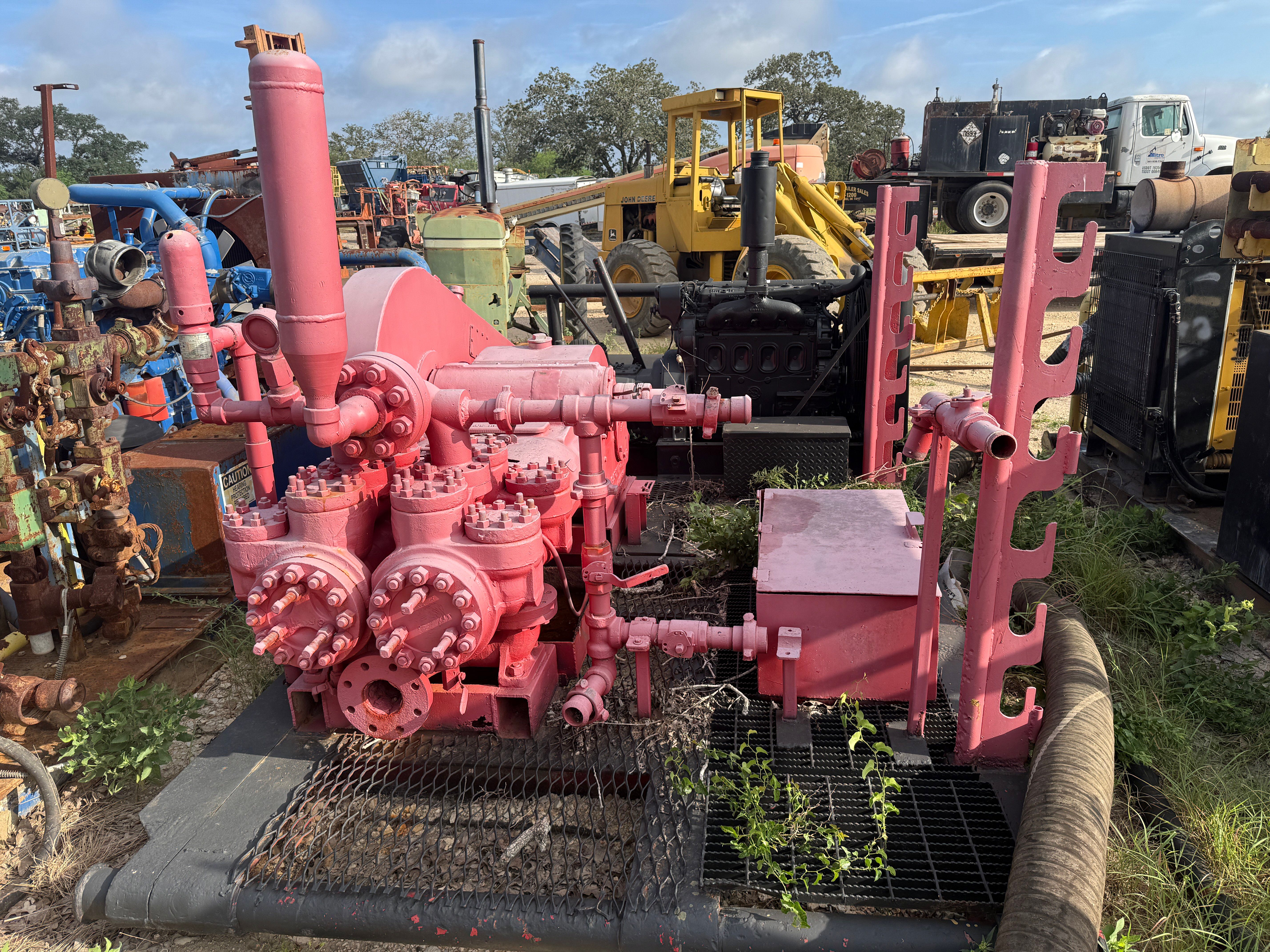 Used GARDNER DENVER FCFXXAJ 5X8 DUPLEX MUD PUMP P/B DETROIT 4-71 ENGINE