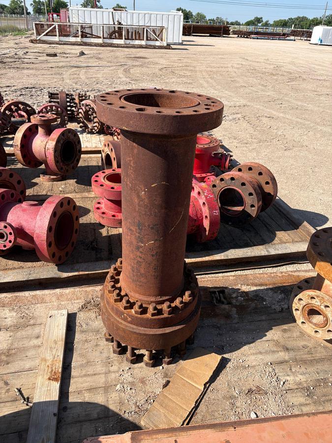 Used Assorted Spacer spools, gate valves, & contents of rig matting board