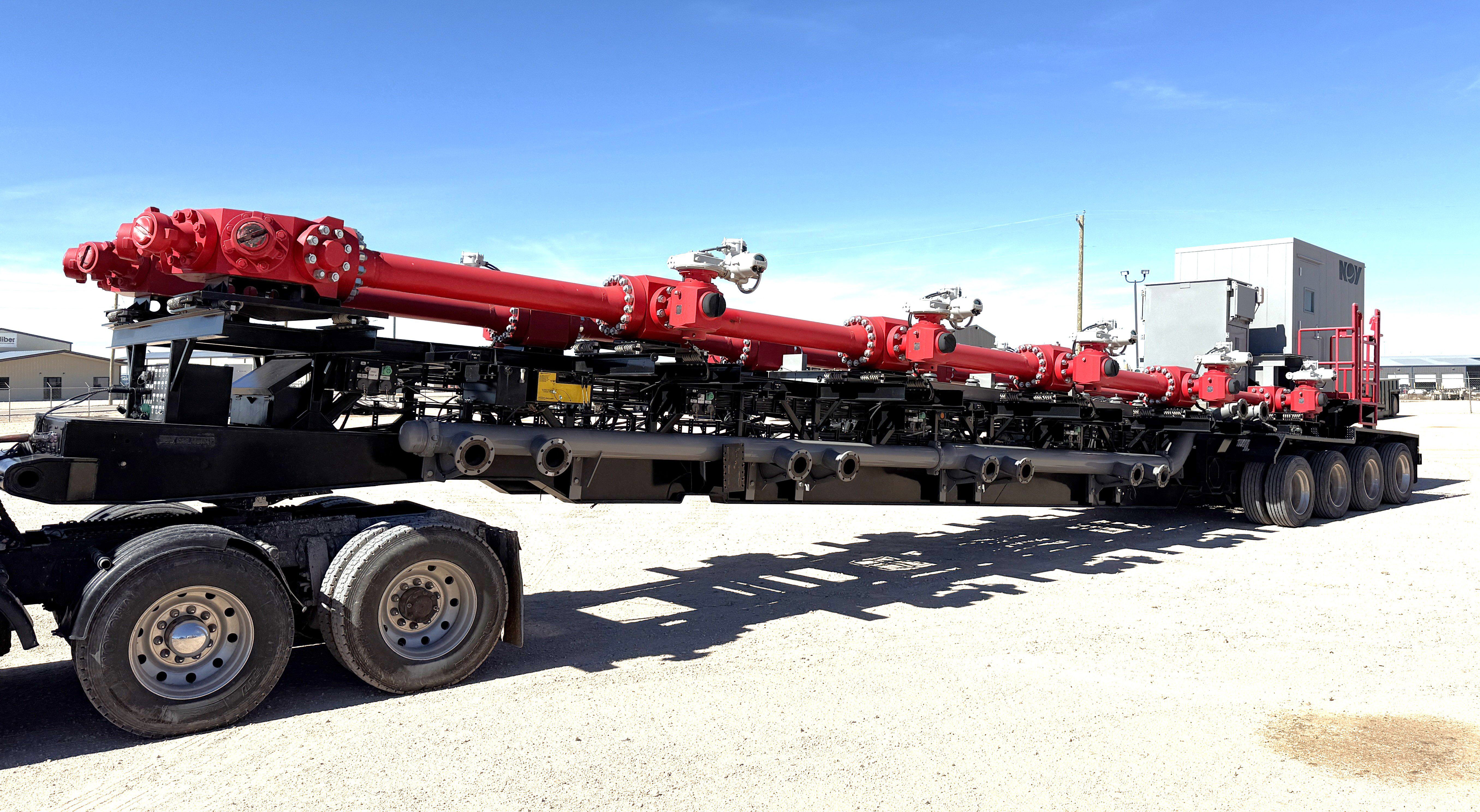 Used 2020 NOV ROLLIGON BIG-BORE FRAC 15K WP 4-AXLE MANIFOLD TRAILER