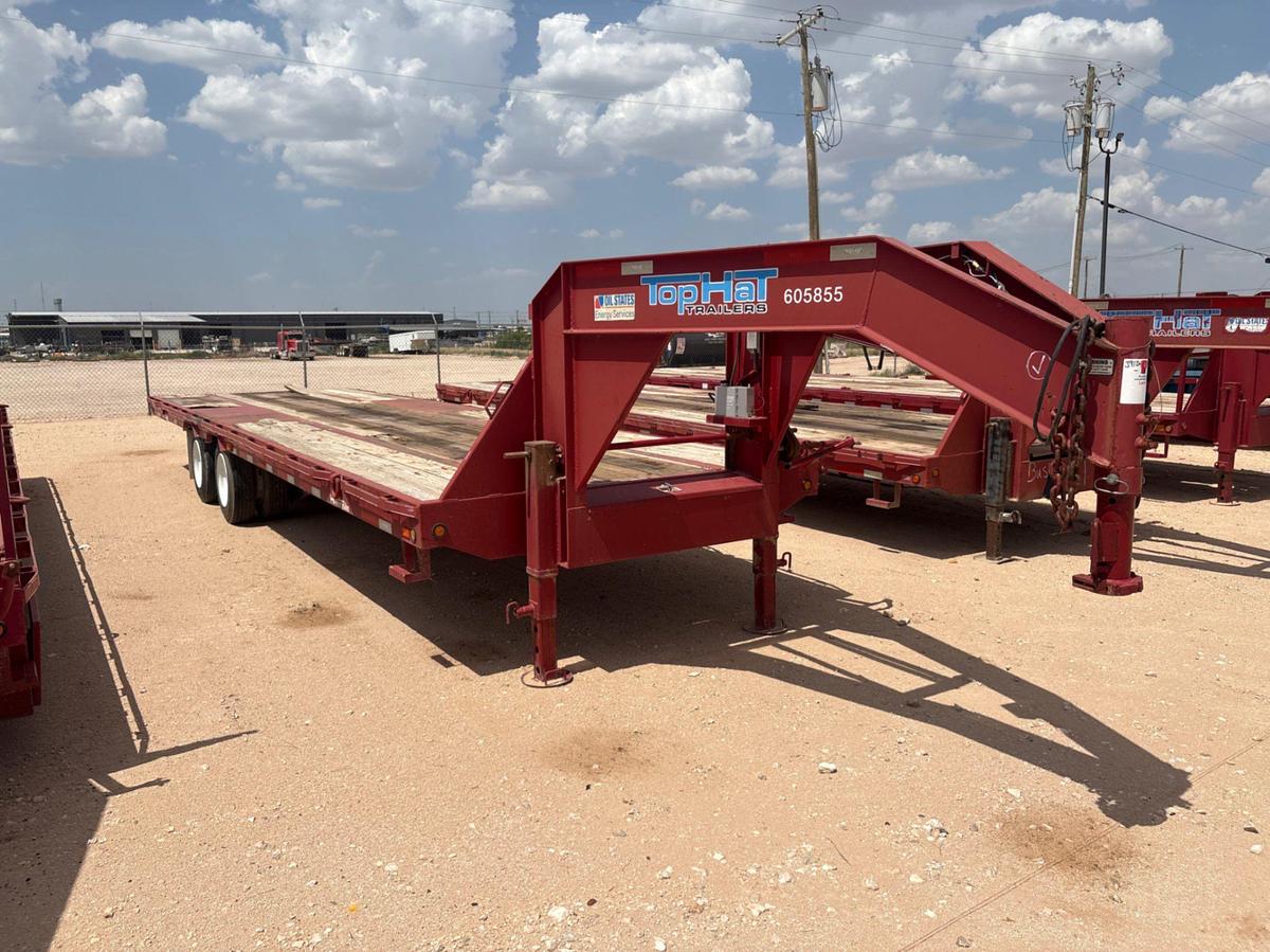 Used 2015 TOP HAT TRAILERS 30’ X 102” T/A GOOSENECK TRAILER