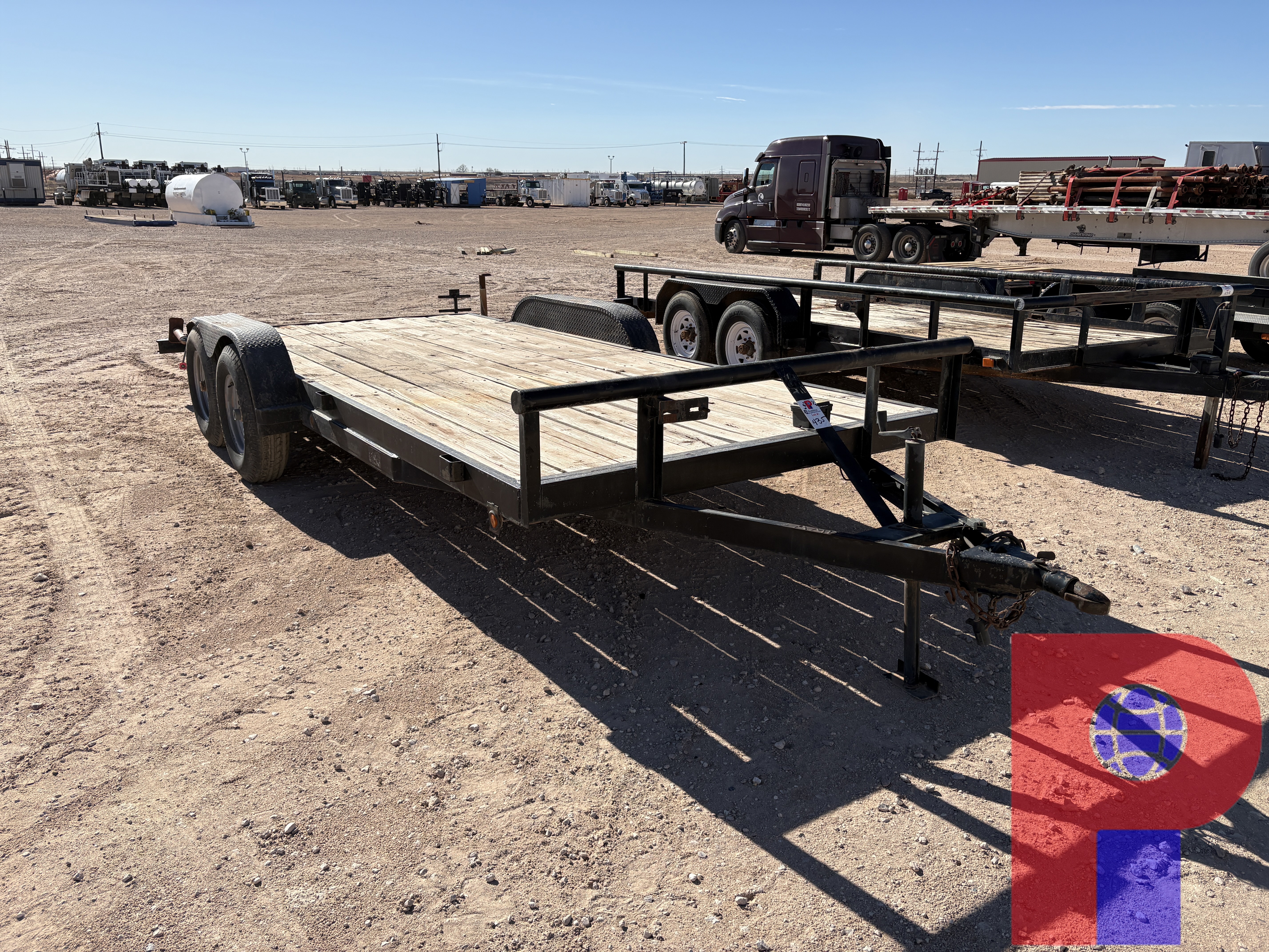 Used SHOPBUILT 18’ X 7’ T/A BUMPER PULL CAR HAUL TRAILER