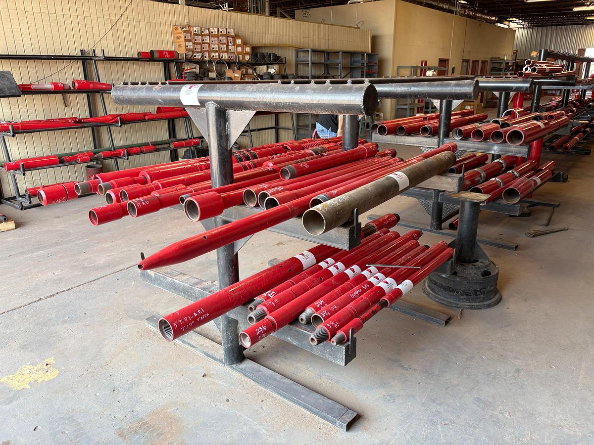 Used 52” x 67” x 63” 3-shelf tool rack