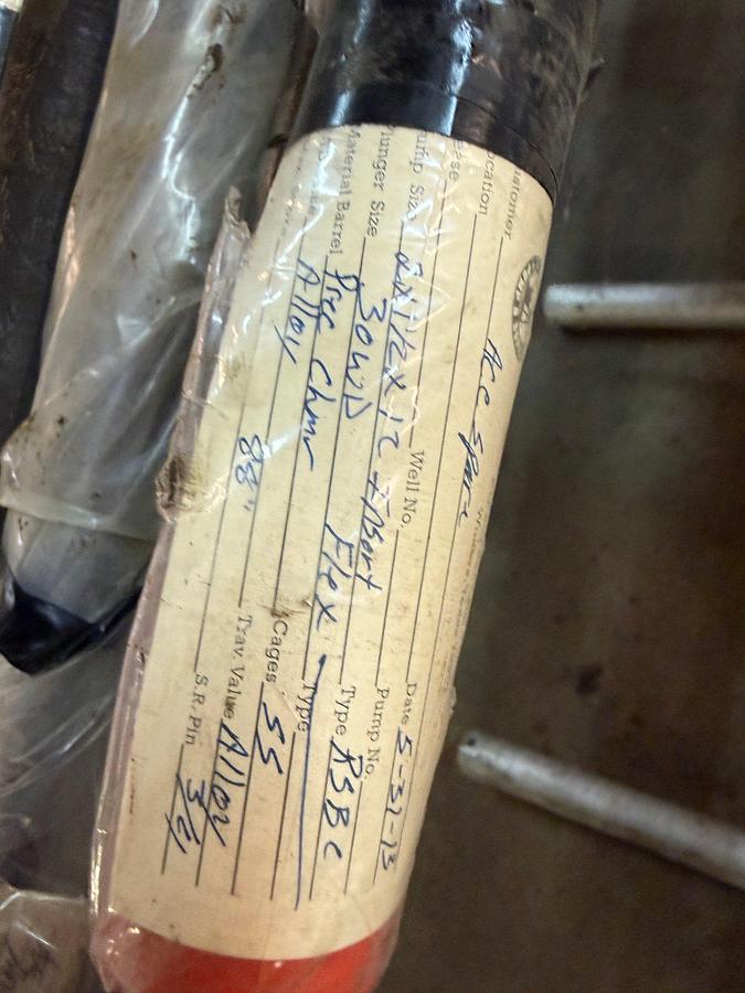 Used 2” x 1-1/2” x 12’, 30WD FLEX, ROD,  4-WIPER, SS TRIM DOWNHOLE PUMP