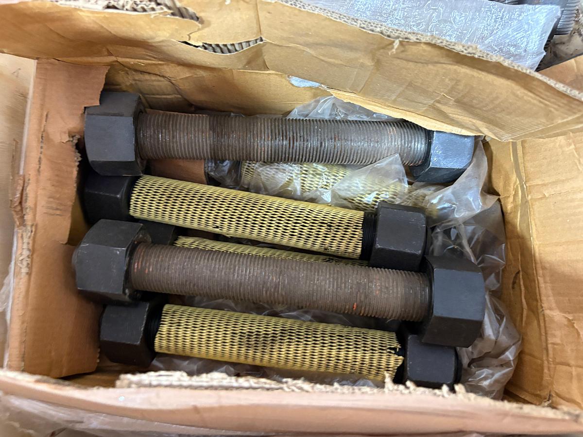 Used (4 crates) of assorted stud bolts & hangers