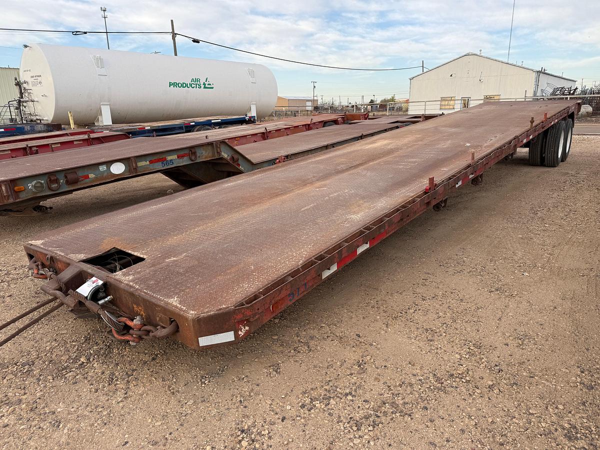 Used 1980 LUFKIN  43’ X 96” T/A OILFIELD FLOAT FLATBED TRAILER
