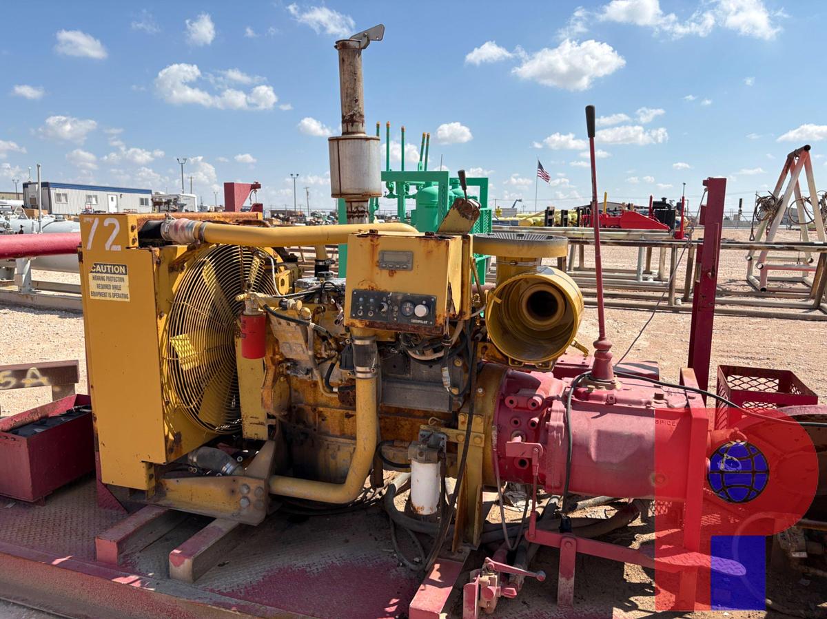 Used NATIONAL OILWELL JWS-185 TRIPLEX PUMP UNIT, SKIDDED