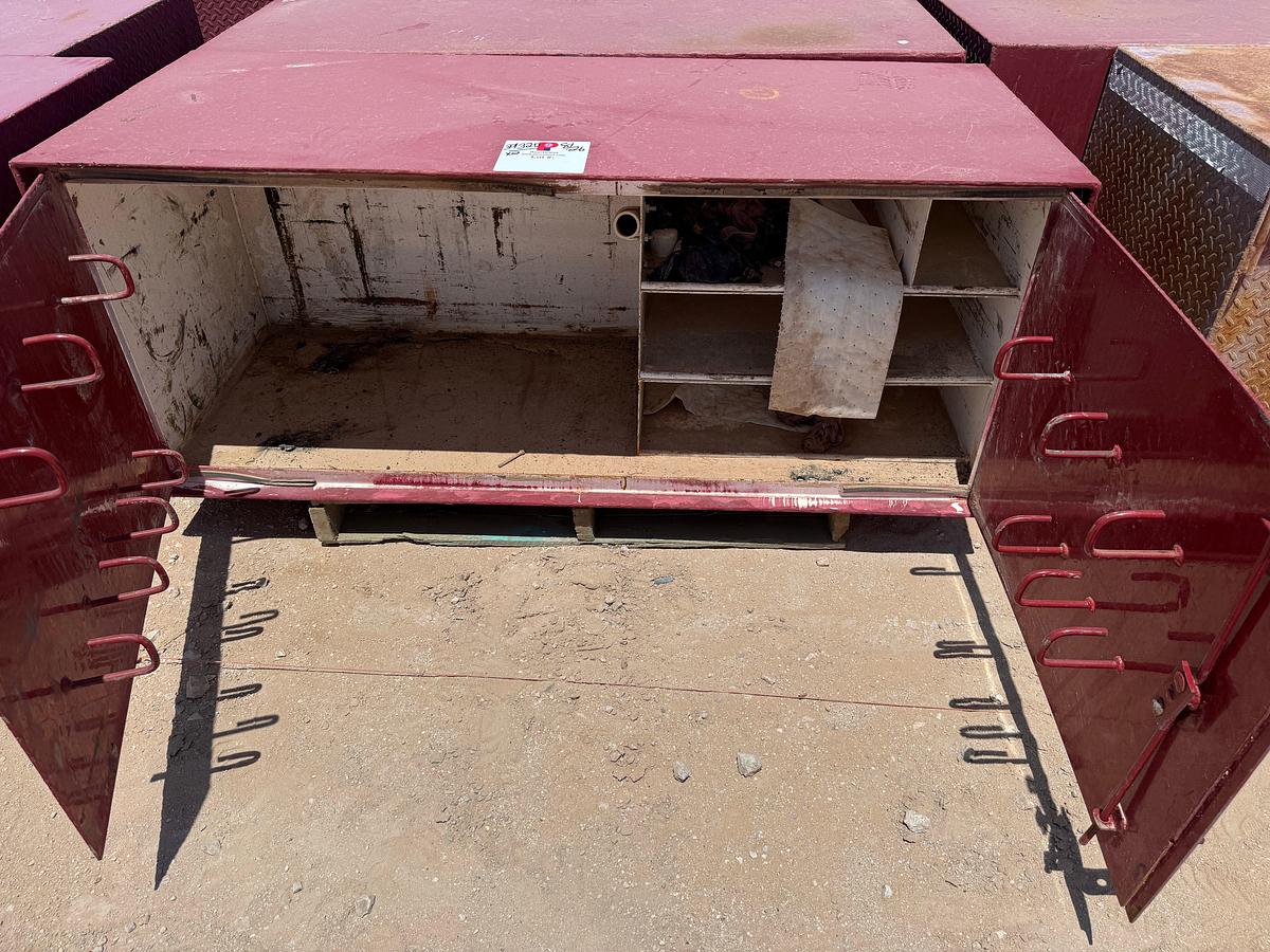 Used (2) 5’L x 2’W x 2’H STEEL 2-DOOR TOOL BOXES