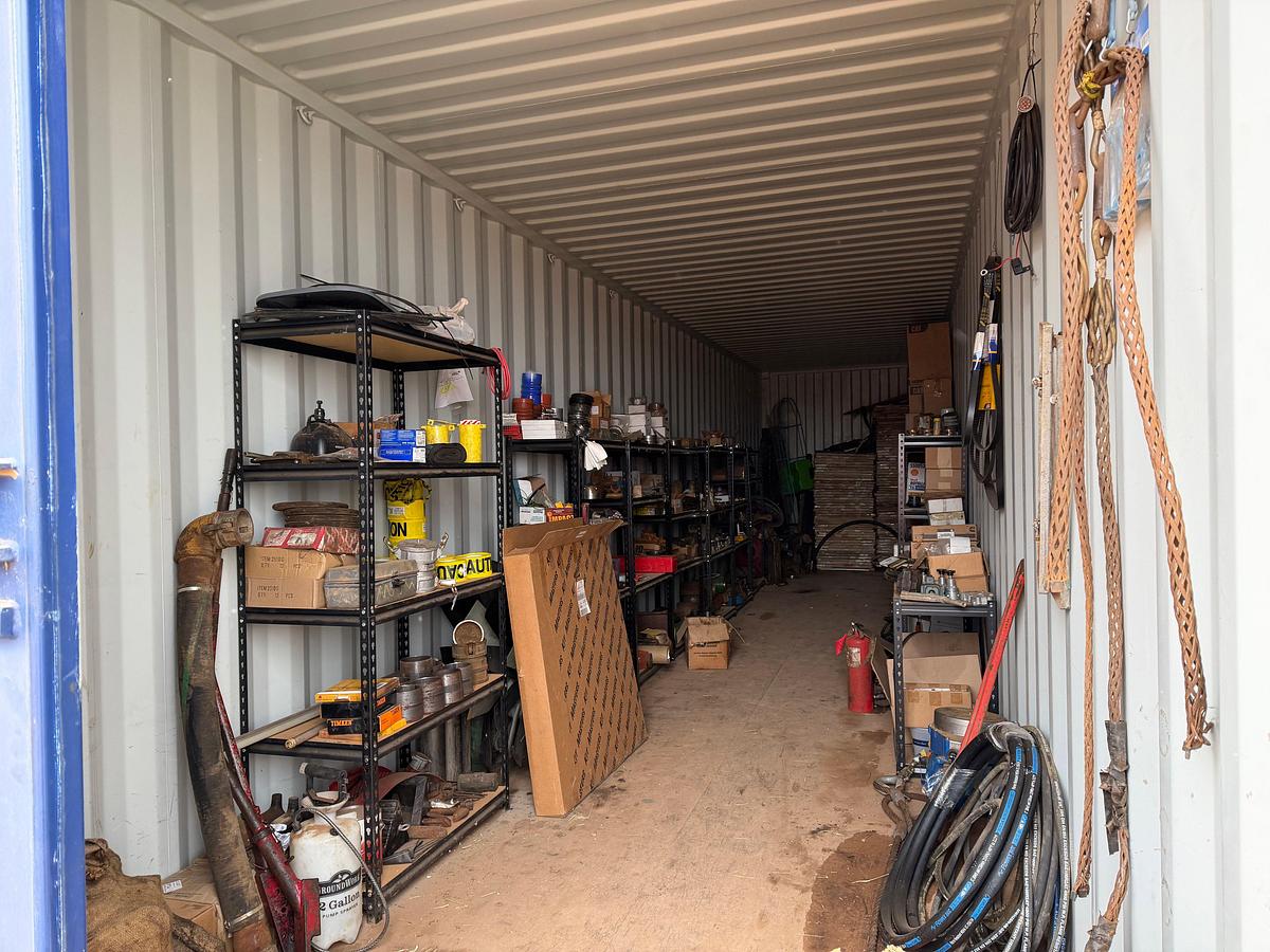 Used 40' HIGH CUBE SEA CONTAINER FULL OF WELL SERVICE RELATED PARTS & SUPPLIES