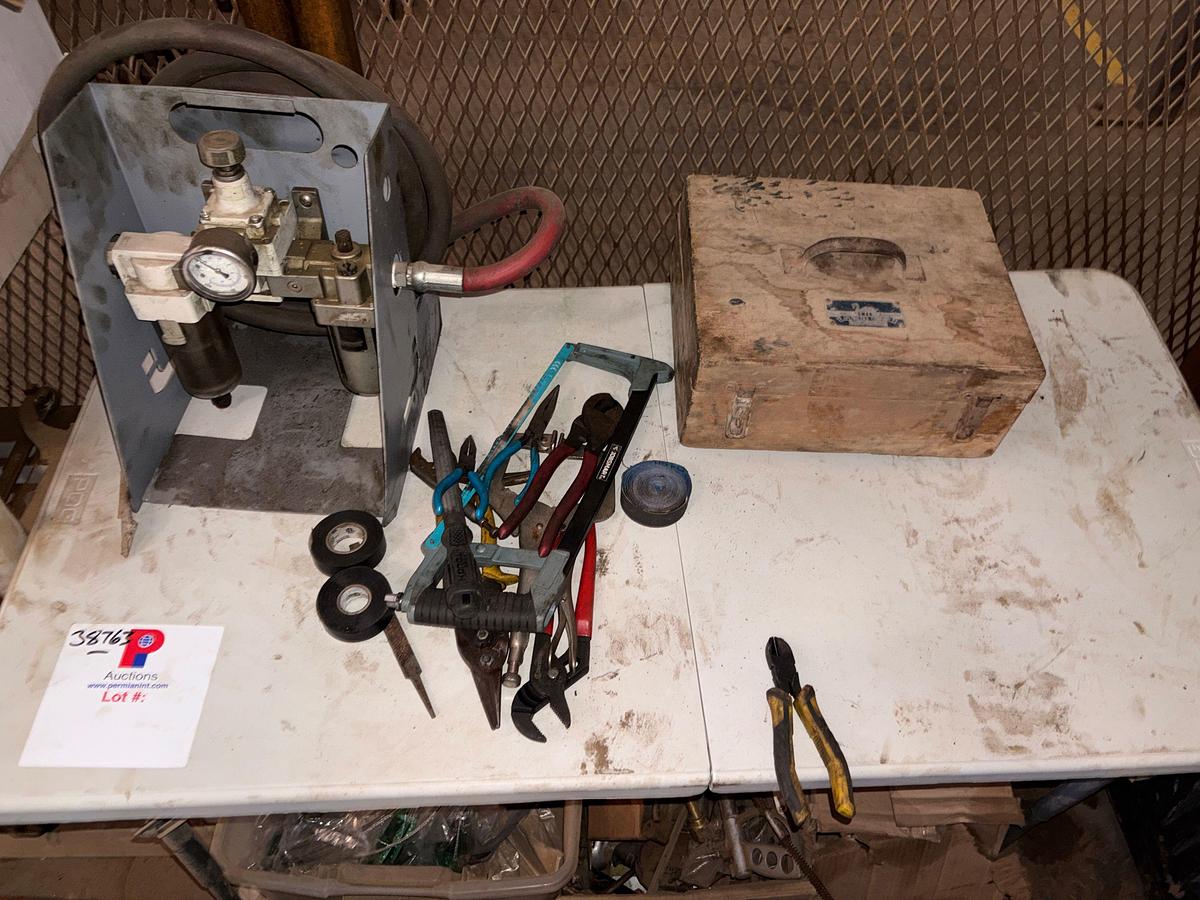 Used Lot of assorted hand tools, Dickson minicorder, tool boxes, etc.