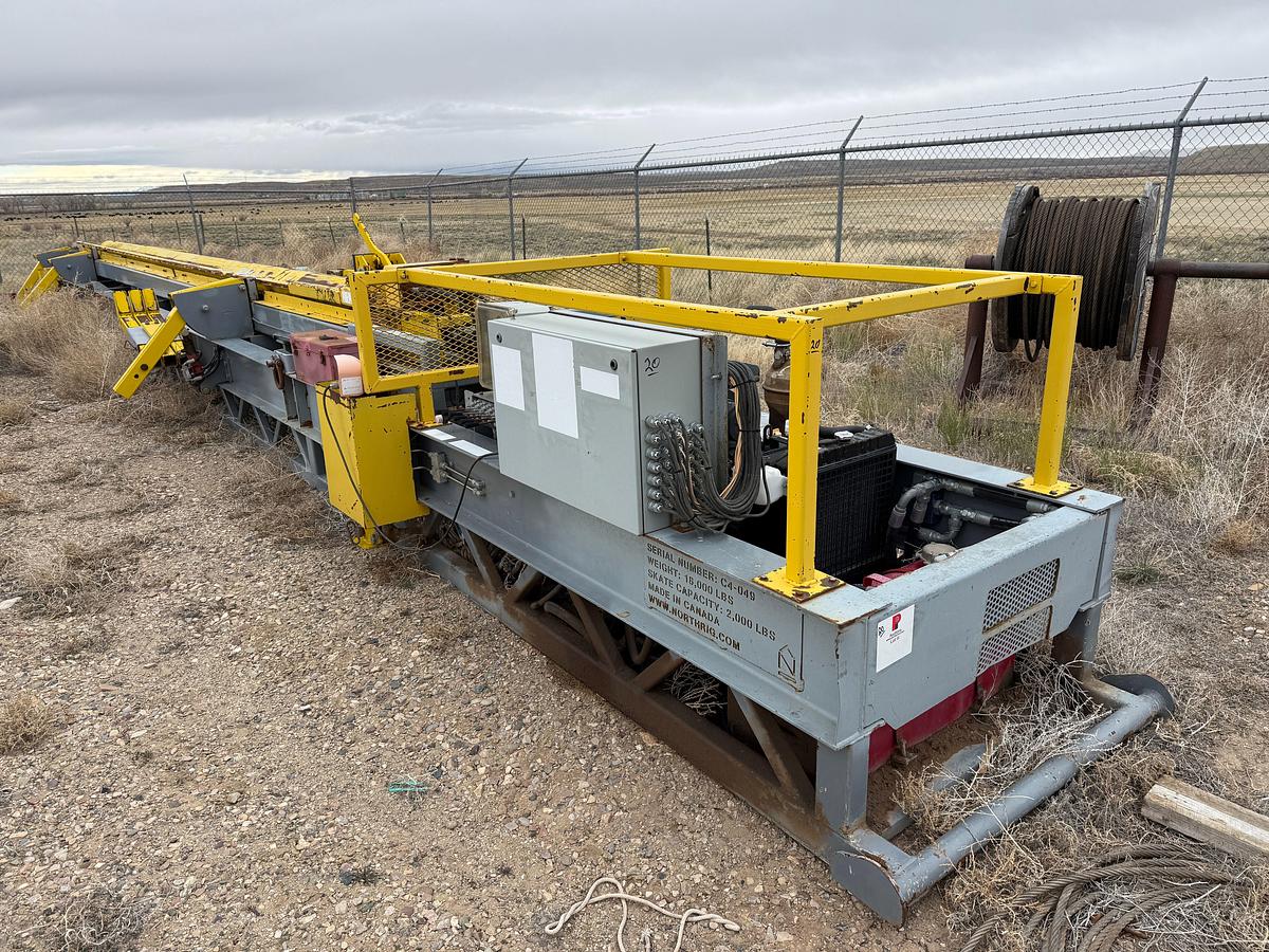 Used NORTH RIG C4S 30’H HYDRAULIC CATWALK PIPE HANDLER SKIDDED P/B YANMAR DIESEL ENGINE