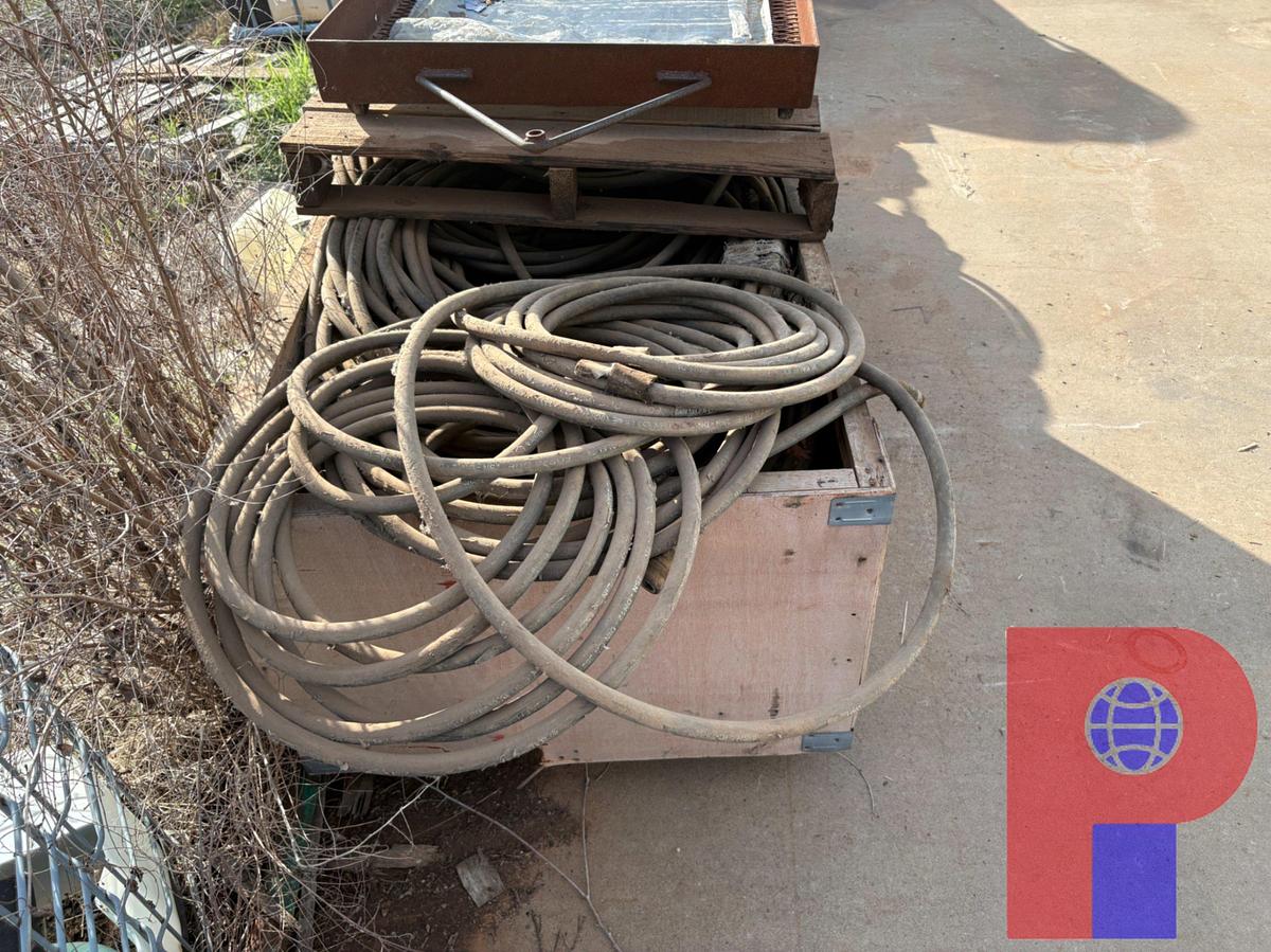 Used CRATE FULL OF 1/2” & 3/4” HYDRAULIC HOSES