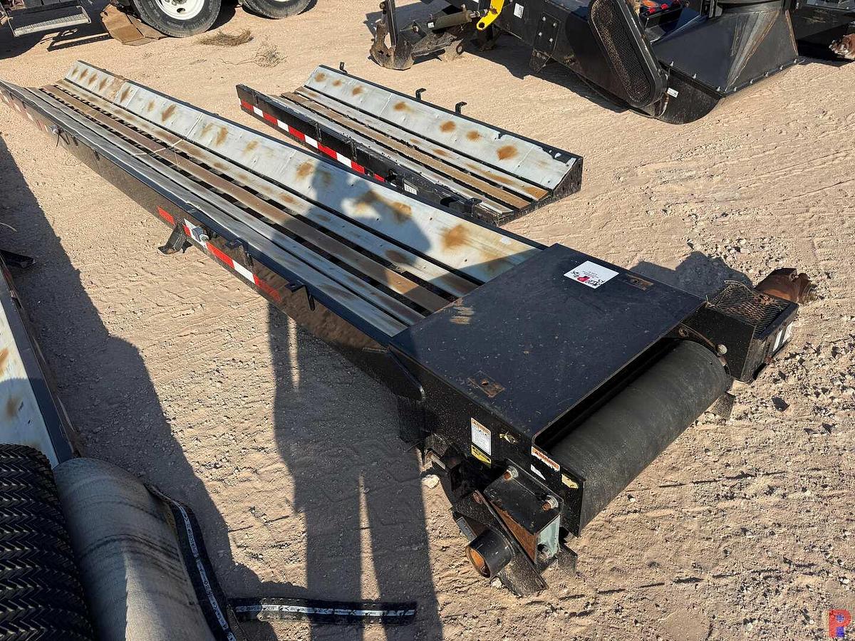 Used (2) 11’ X 3’ HYDRAULIC TILT CONVEYORS, (3) 22’ X 32” CONVEYOR TROUGHS & (2) EXTENSIONS F/ SAND KING