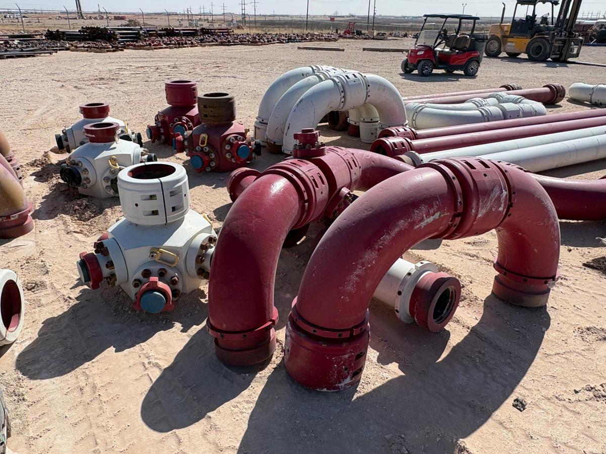 Used 8” NOV QUICKLATCH BIG BORE FRACMAXX FLOW IRON PIPE PACKAGE