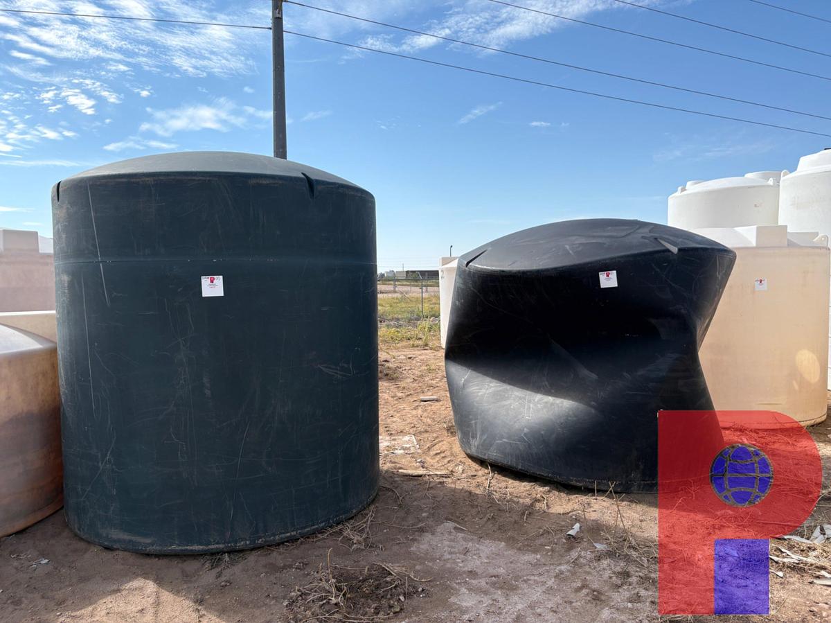 Used (1) 3,000 GALLON & (1) 2500 GALLON POLY TANKS