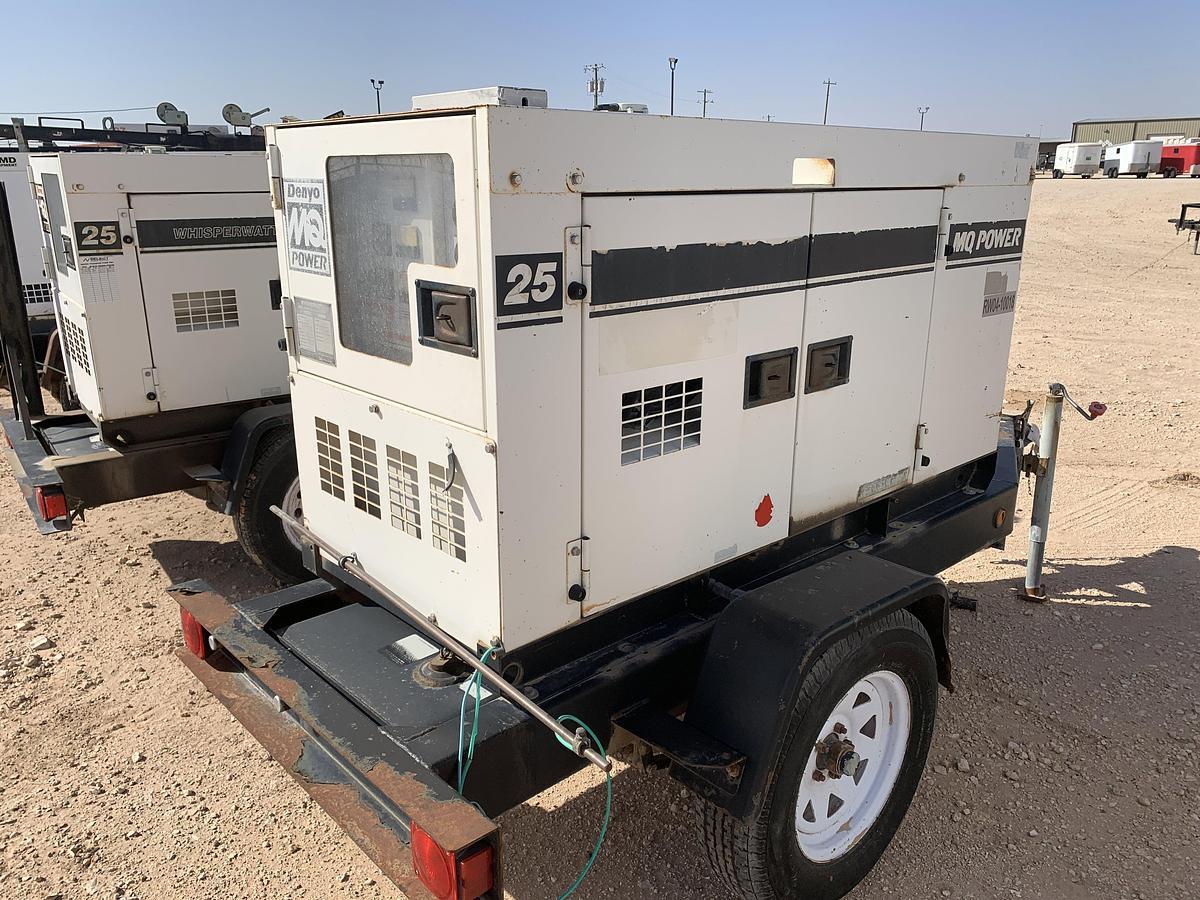 Used 2005 MQ POWER WHISPERWATT DCA-25SSIU2 S/A BUMPER PULL 20KW GENRATOR
