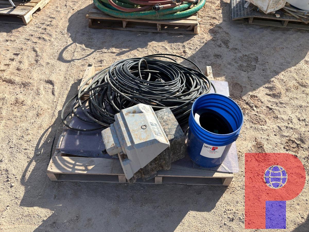 Used (4) PALLETS W/ ASSORTED HOSES, PVC FITTINGS, BOLTS, ETC.